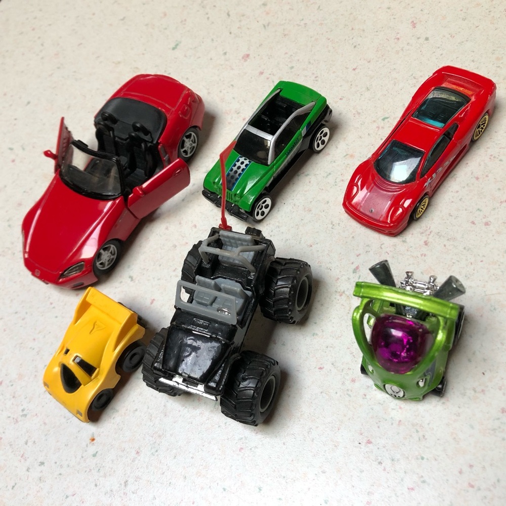 6 Toy Cars S2000 XJ220 Wrangler Jeepster HyperMite
